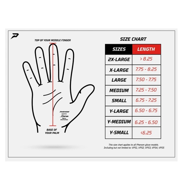 PHENOM • Phenom Elite Red Football Gloves - VPS4 - Pro Label Edition - Picture 6 of 6